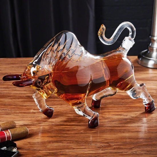 Bull Bourbon Decanter