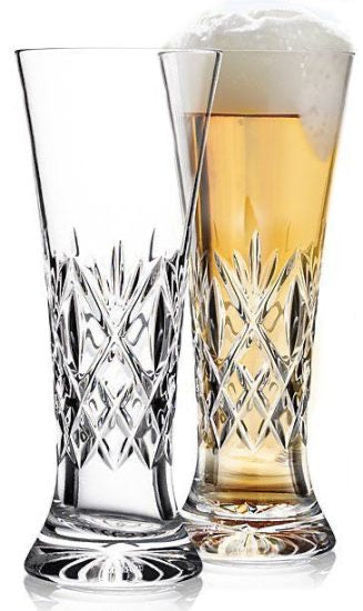 Crystal Cut Pilsner Glasses