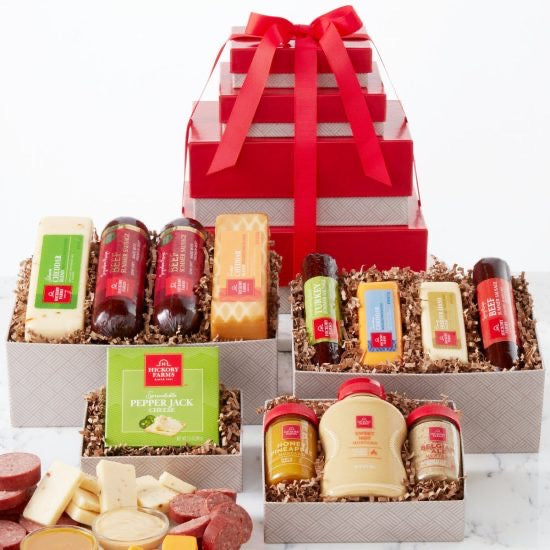 Gourmet Meat and Cheese Gift Tower