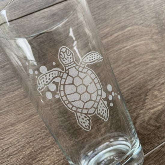 Turtle Pint Glass