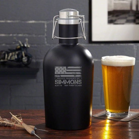 Matte Black Custom Growler