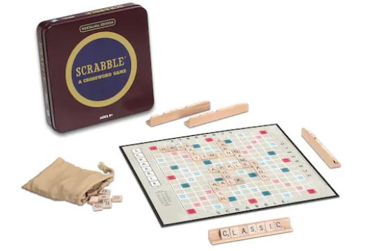 Tin Scrabble Board Game 15 Year Anniversary Gift for Him