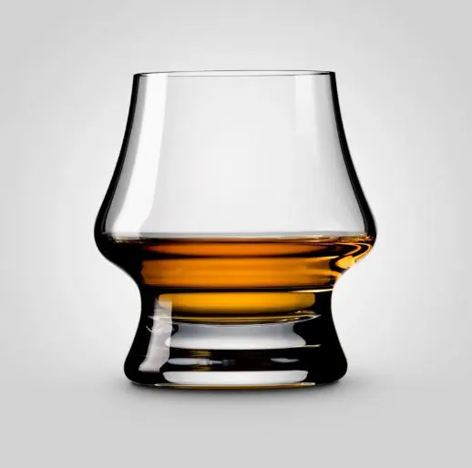 Uniquely Shaped Crystal Bourbon Glass