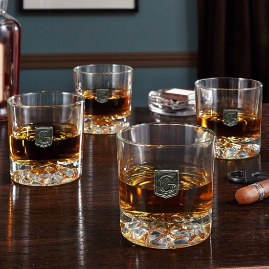 Personalized Crystal Whiskey Glasses