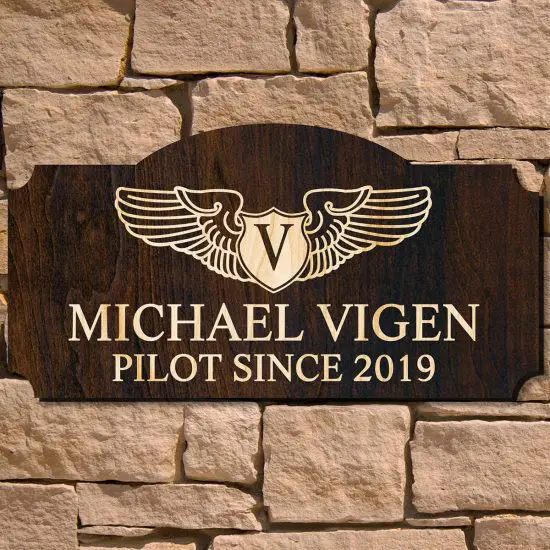 Custom Wooden Sign Gifts for Pilots