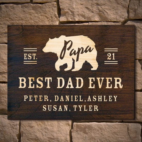 Engraved Sign Baby Shower for Dad Gift