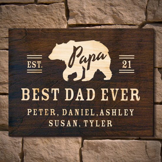 Personalized Wood Sign Good Gift for Dad