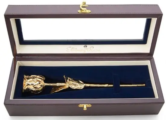 Gold Plated Rose in Display Box 