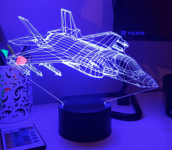 3D Light Up Plane Desk Lamp