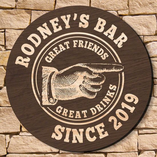 Custom Wooden Bar Sign