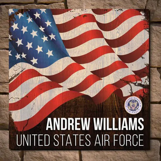 United States Flag Air Force Sign