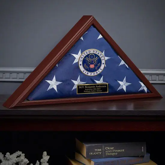 Engraved Flag Case are Air Force Retirement Gifts