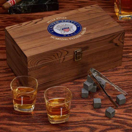 Personalized Whiskey Box SEt