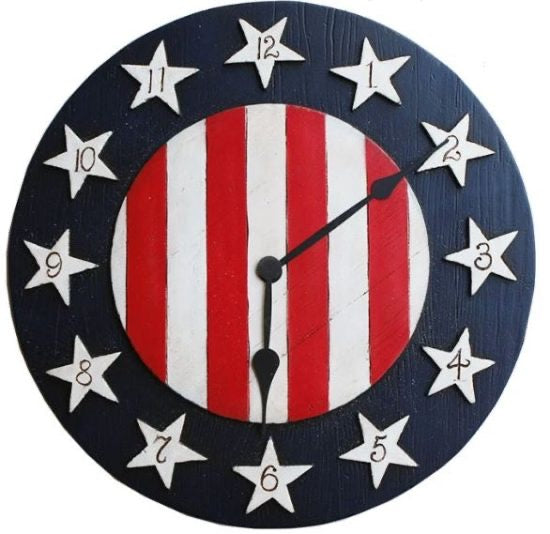 American Flag Clock