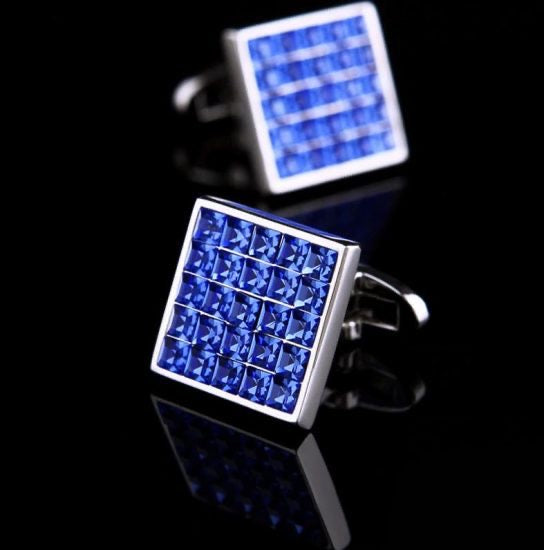 Blue Crystal Cufflinks