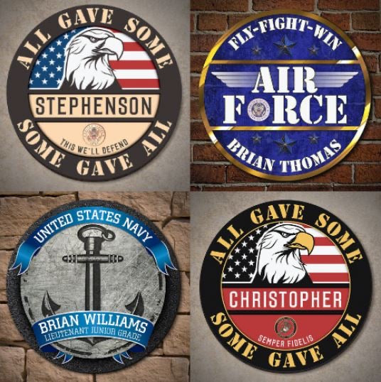 Personalized Military Signs