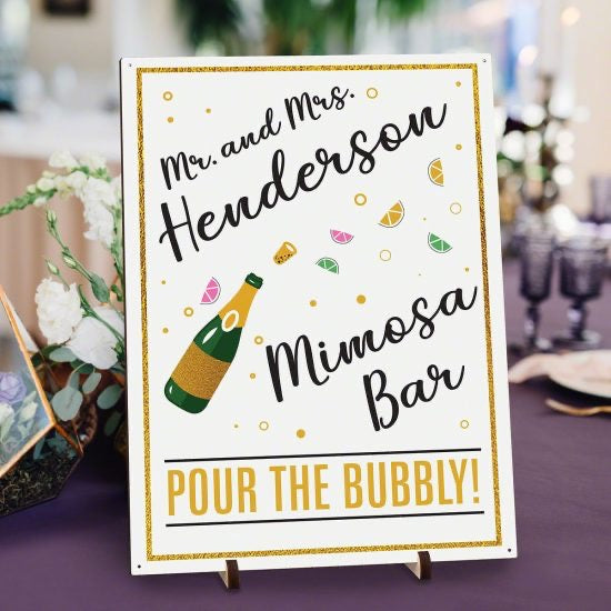 Custom Colored Mimosa Bar Sign