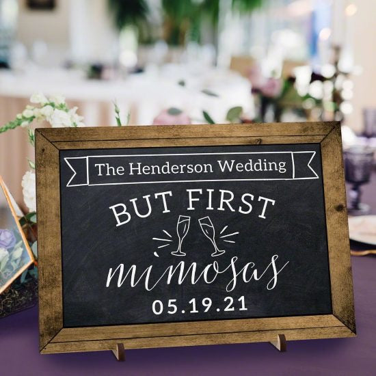 Chalkboard Mimosa Bar Wedding Sign 