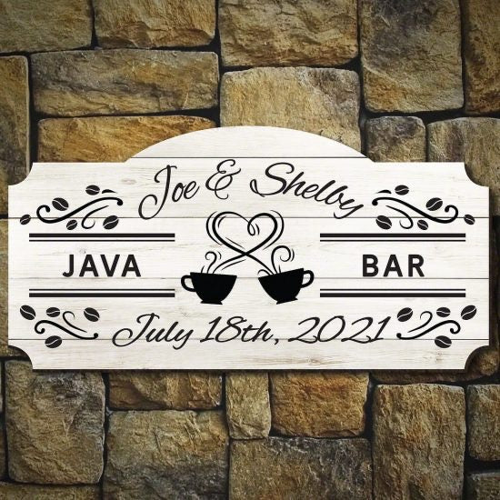 Custom Coffee Bar Sign for Weddings