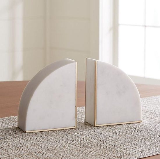 White Marble Bookends Boss Day Gifts