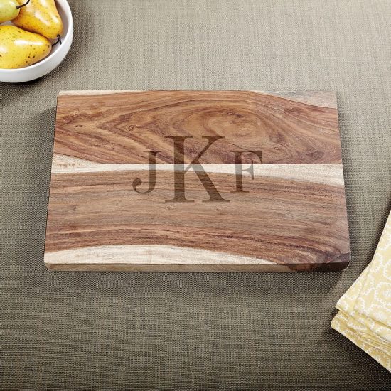 Monogrammed Sheesham Hardwood Cutting Board