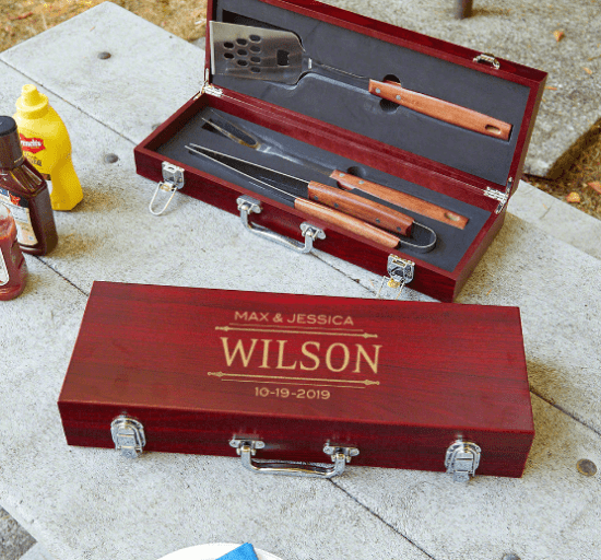 Personalized Grilling Tools with Case