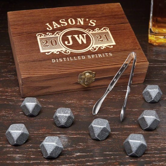 Engraved Whiskey Stone Gift Set