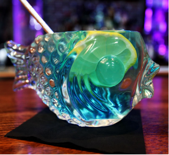 Fish Bowl Drinking Glass