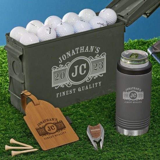 Custom Ammo Can Set of Gifts for Golfers