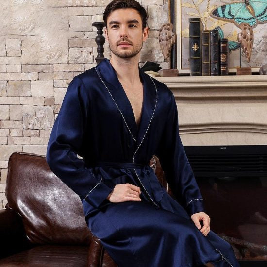 Blue Silk Robe Last Minute Anniversary Gifts