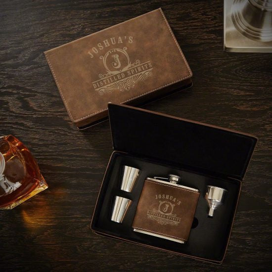 Engraved Flask Gift Set