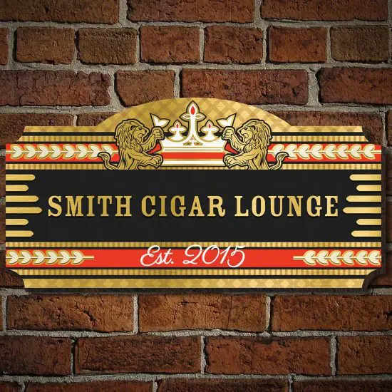Custom Cigar Lounge Sign