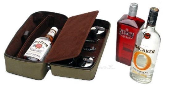 Leather DOPP Travel Bar Set