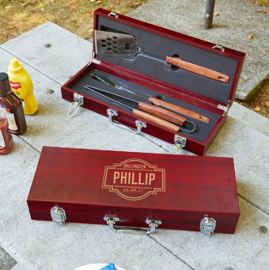 Custom BBQ Tool Set of Unique Gifts for Friends