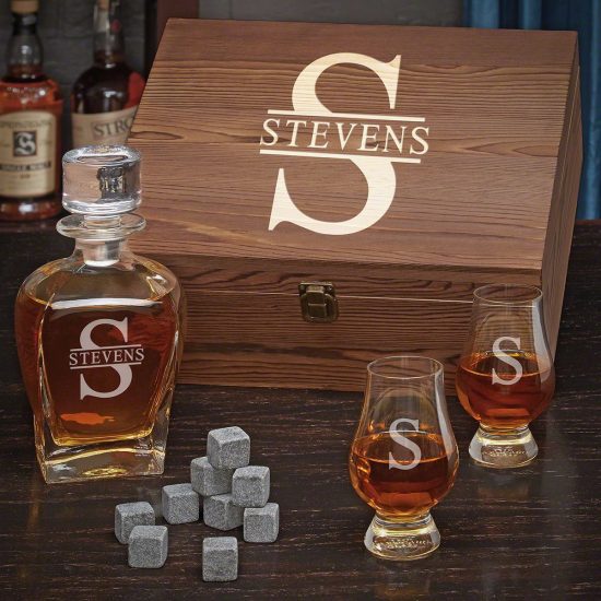 Custom Glencairn Whiskey Decanter Set