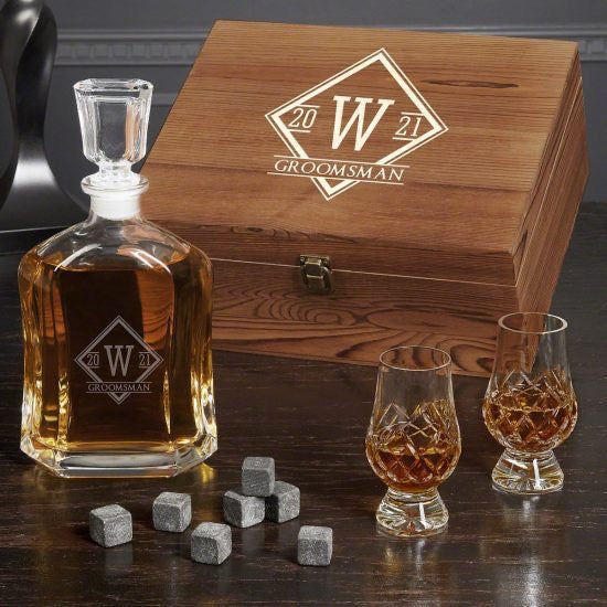 Glencairn and Decanter Whiskey Set Gift for 70 Year Old Man