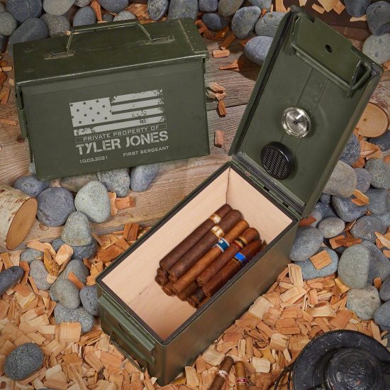 Engraved Ammo Can Humidor
