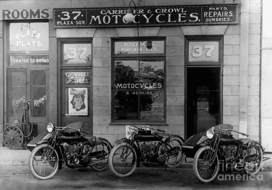 Vintage Motorcycle Print