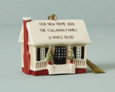Personalized Ceramic House Christmas Ornament