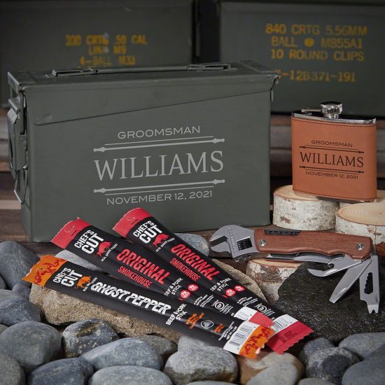 Personalized Ammo Can Set of Get Well Gifts for Men