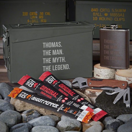 Personalized Ammo Can Flask Set