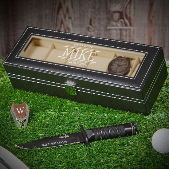 Custom Watch Case Divot Tool and Knife Gift Set