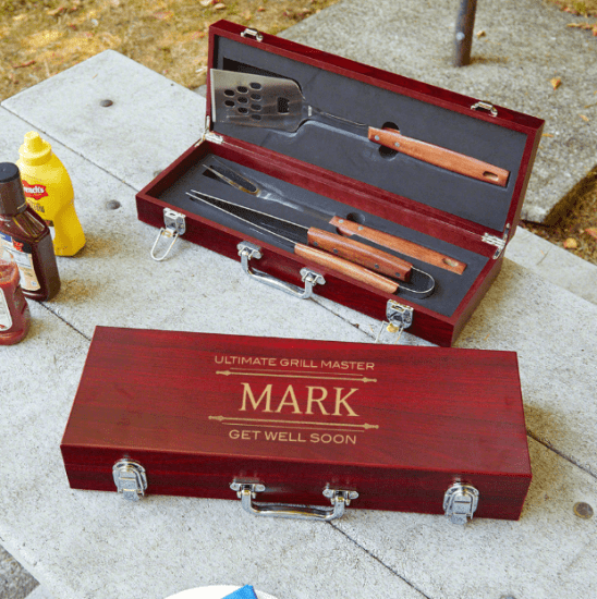 Custom Grill Tool Gift Set for Him