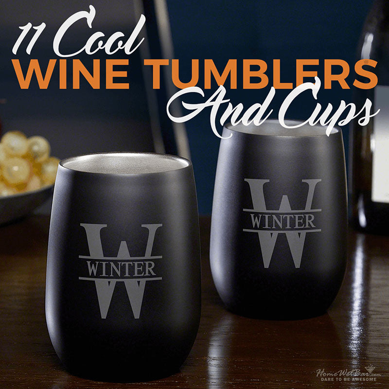 Personalized Wine Tumbler, Insulated Wine Cup, Custom Wine Glasses