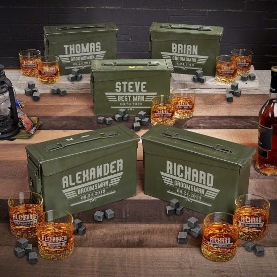 Whiskey Ammo Can Set of Corporate Gifts