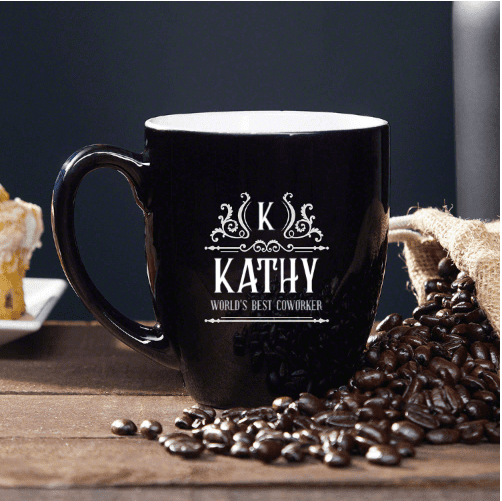 Personalized Black Coffee Mug