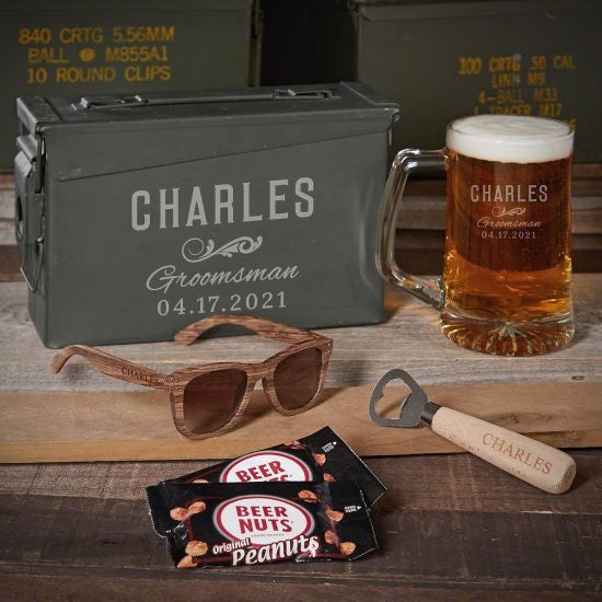 Corporate Gift Ideas is a Beer Mug Ammo Can Set