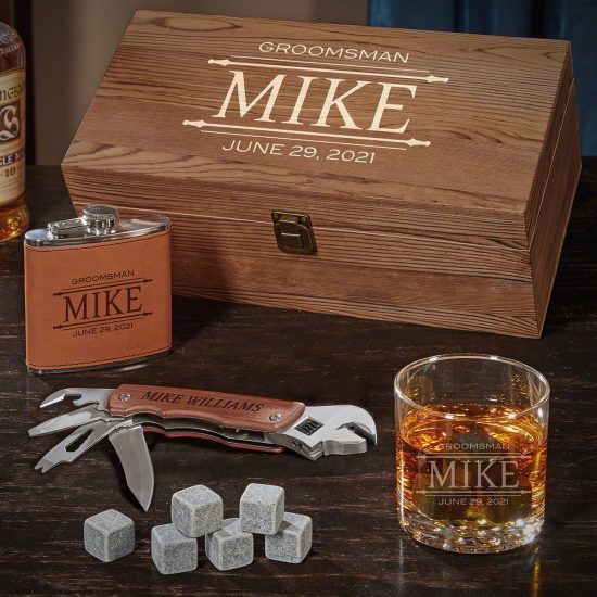 Custom Whiskey Box Set with Multi Tool Box Set