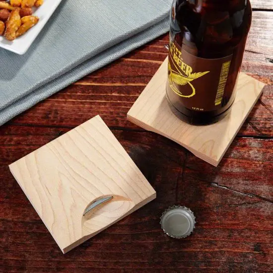 Bottle Opener Wooden Coasters