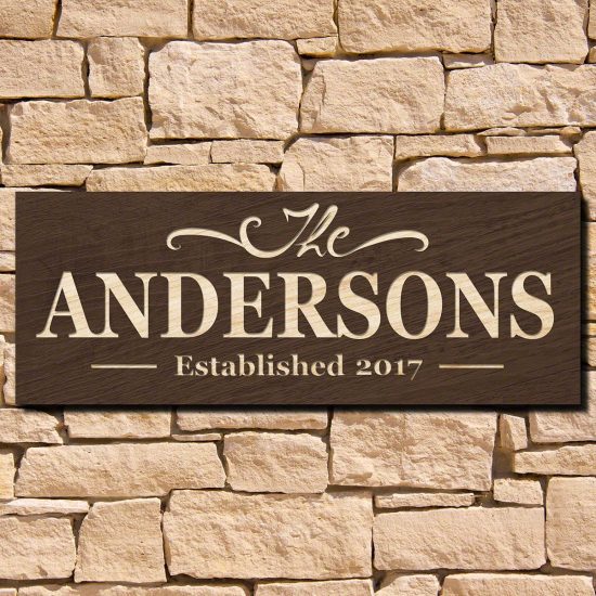 Engraved House Sign for Parents